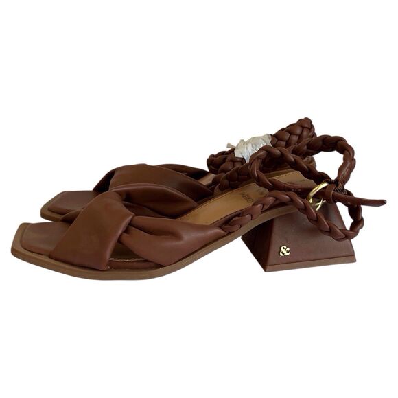 Sam & Libby Womens Sutton Adjustable Ankle Strap Sandal Dark Brown Size 8 NEW - Picture 5 of 13